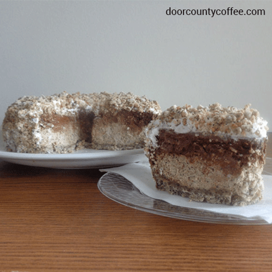 Frozen layered mousse cake