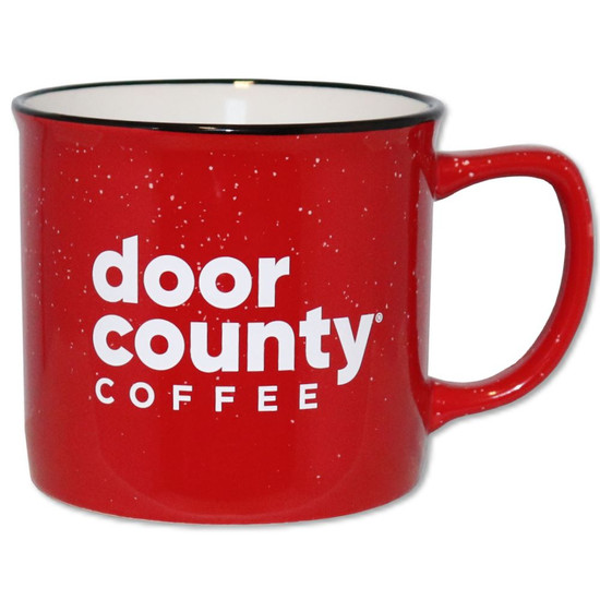 Door County Coffee Campfire Red Mug