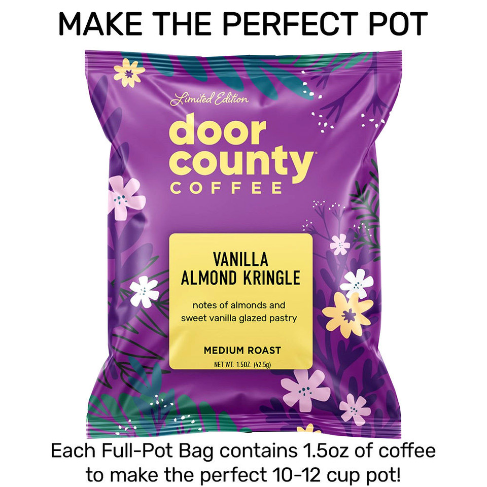 Vanilla Almond Kringle Coffee Full-Pot Bag, 6 pack
