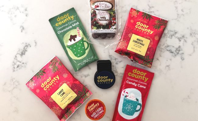 three bags of holiday inspired coffee flavours