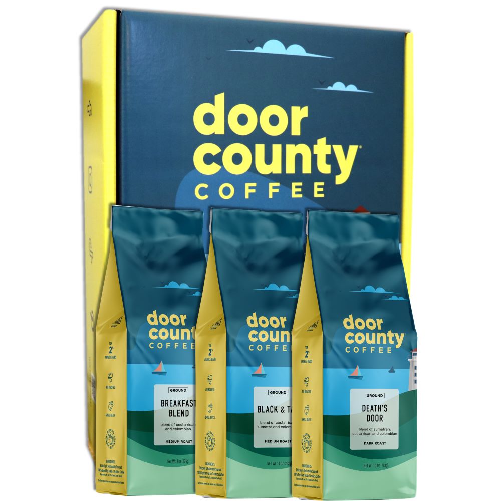 Non-flavored Coffee 10oz. Trio Gift - Door County Coffee