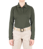 Women's Performance Long Sleeve Polo - OD Green