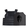 Spartan® Omega® AR500 Steel Body Armor and Spartan Shooters Cut Plate Carrier Package - Black