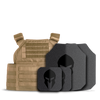 AR550 Spartan Shooters Body Armor Package - Coyote Brown