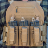 Titan Triple Kangaroo Mag Pouch - Coyote Brown (Lifestyle)