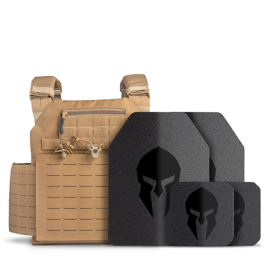 Spartan Level III+ AR550 Steel SAPI/ESAPI Medium Body Armor Plates ...