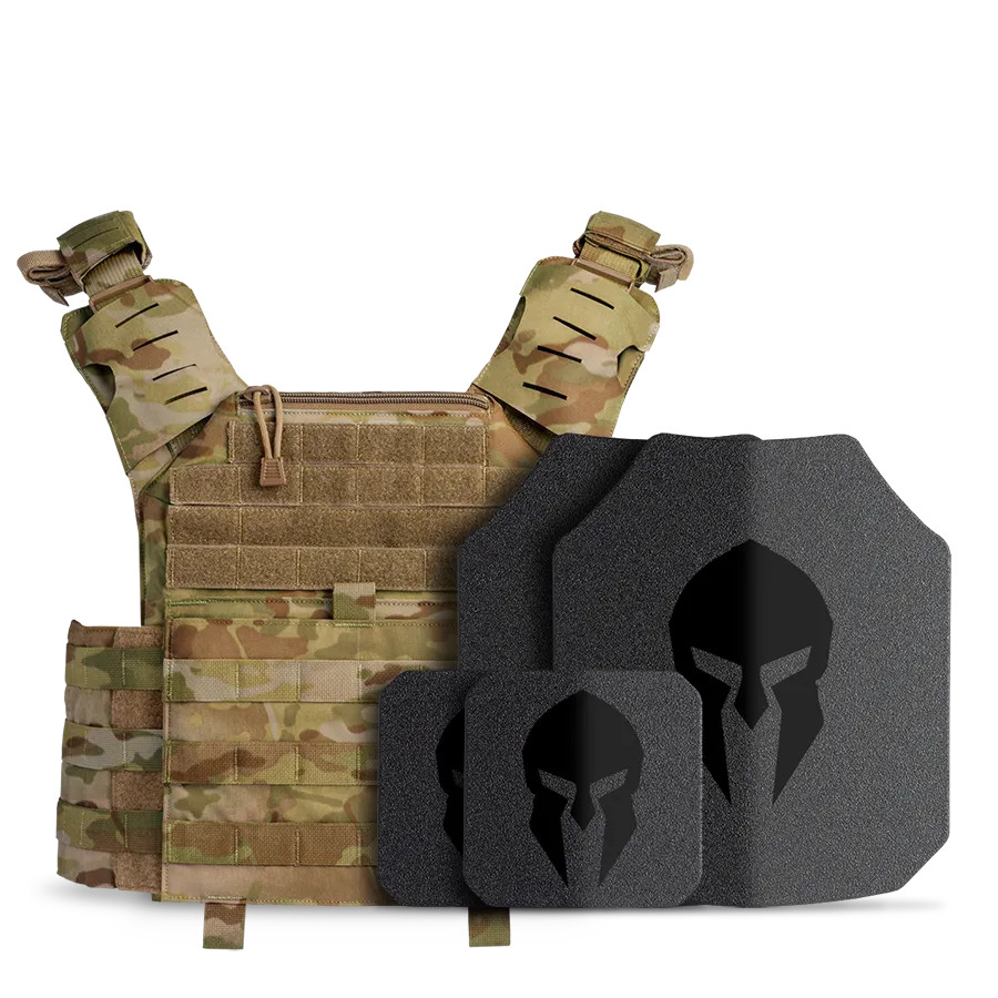 Spartan Level III+ AR550 Steel Body Armor and Leonidas Plate