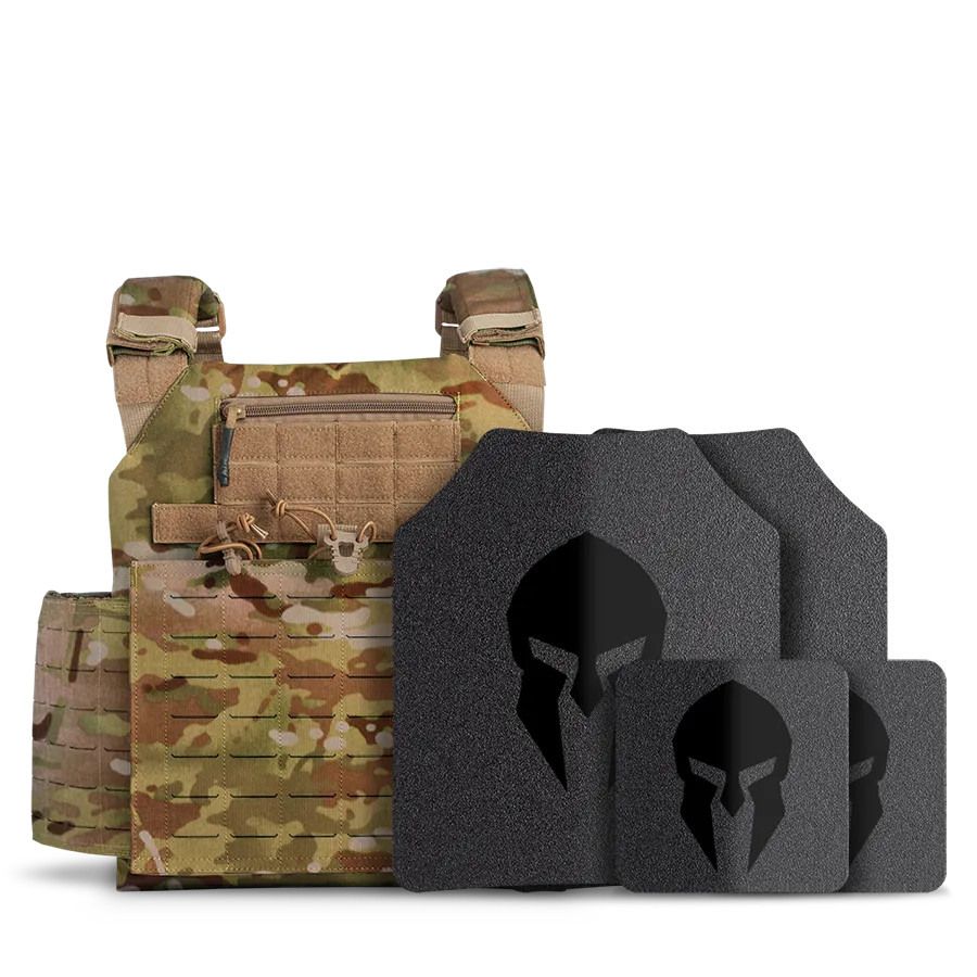 Spartan™ Omega™ AR500 Steel Body Armor and Achilles Plate Carrier