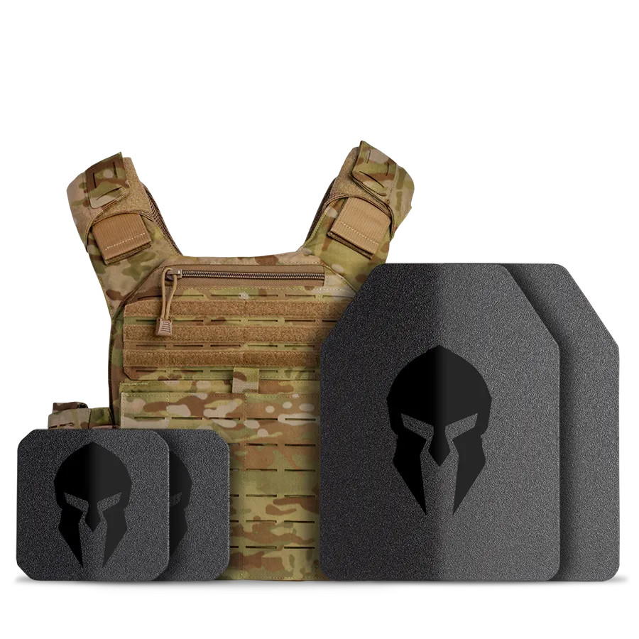 Spartan Level III+ AR550 Steel SAPI/ESAPI Medium Body Armor Plates ...