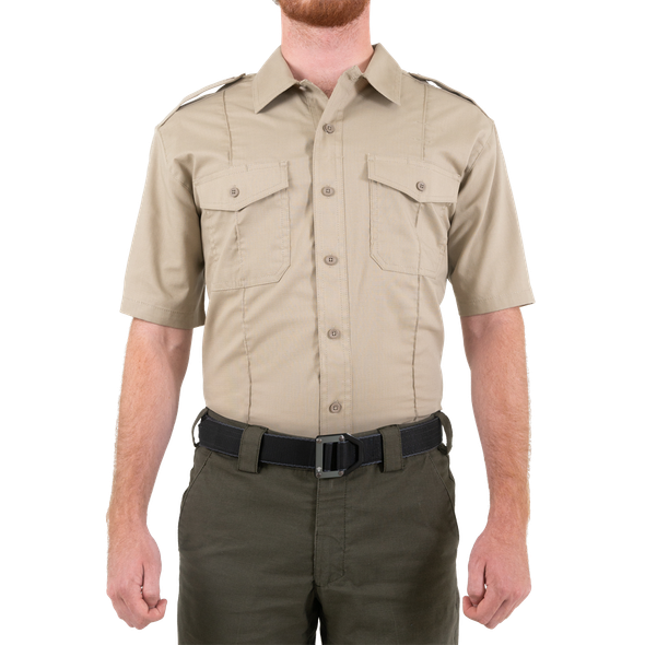 Men's V2 PRO DUTY™ Uniform Short Sleeve Shirt - Silver Tan