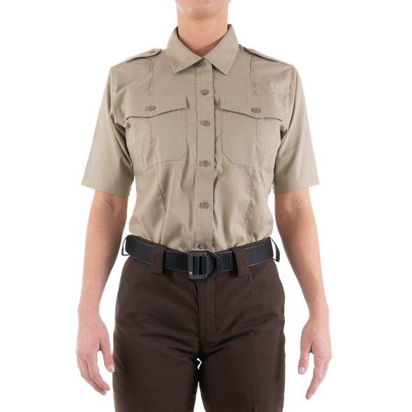 Women's V2 PRO DUTY™ Uniform Short Sleeve Shirt - Silver Tan