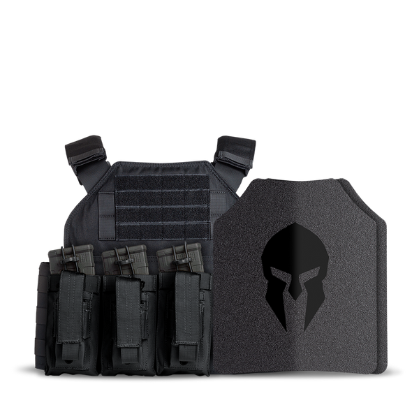 AR500 Body Armor Level III | Spartan Shooters Loadout Triple Pack - Black