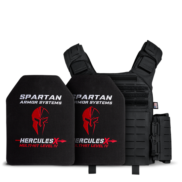 Leonidas Legend with Hercules Xtreme Level IV Body Armor Package - Black