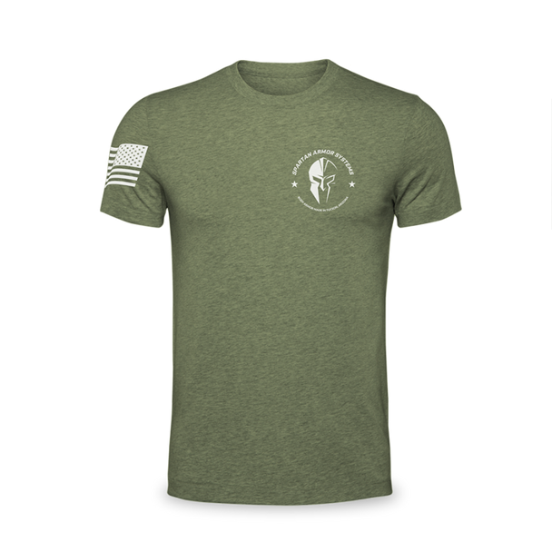 Spartan Armor Systems® Circle Flag T-Shirt (Front) Spartan Armor Systems® Circle Flag T-Shirt (Front)