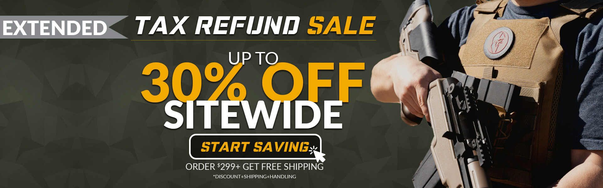 Tax Refund Sale is EXTENDED - Get Up to 30% Off sitewide