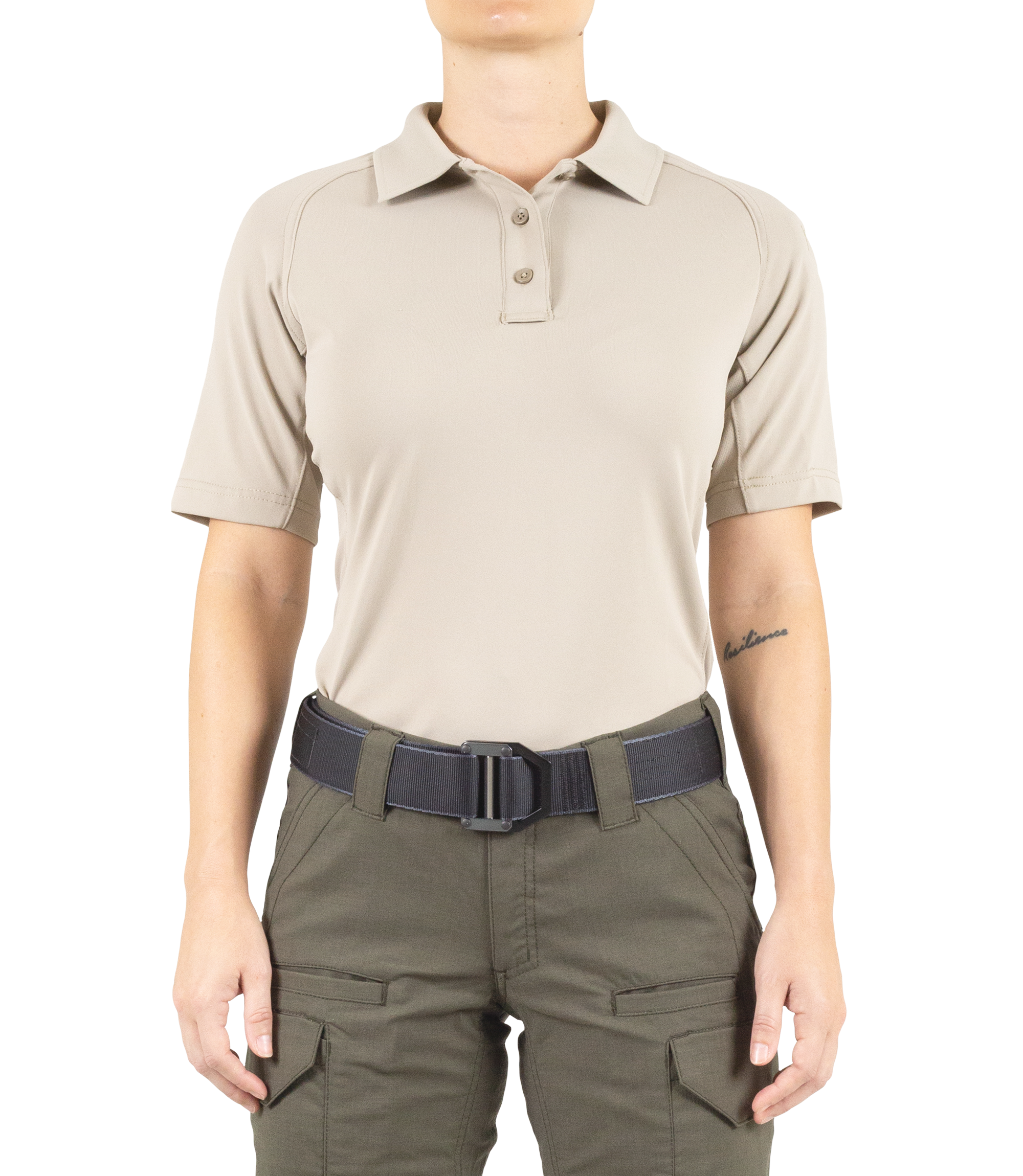 Women's Performance Short Sleeve Polo - Khaki