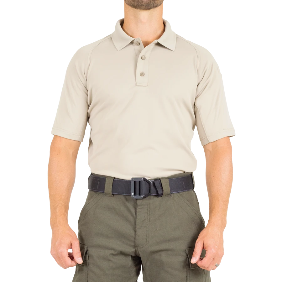 Men's Performance Short Sleeve Polo - Khaki