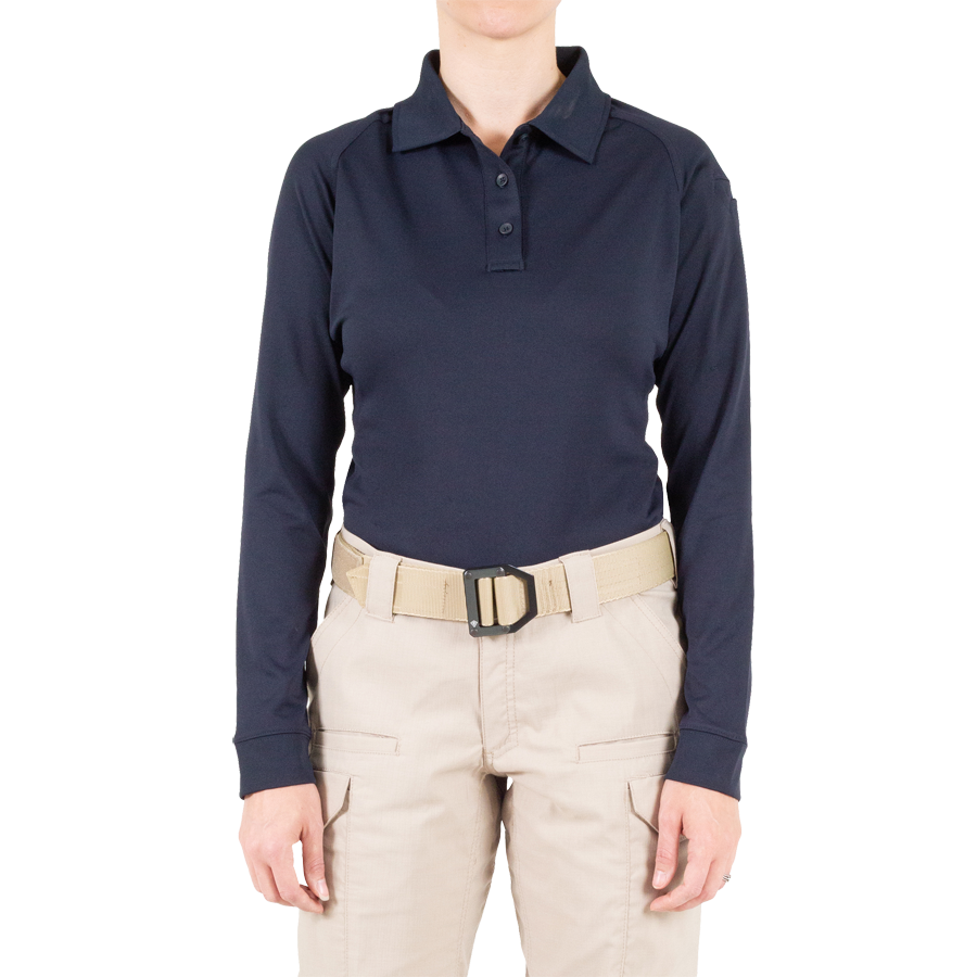 Women's Performance Long Sleeve Polo - Midnight Navy