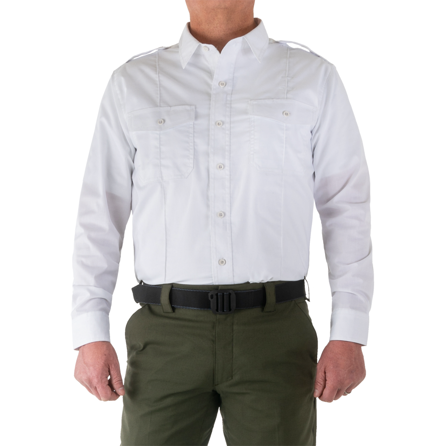Men's V2 PRO DUTY™ Uniform Long Sleeve Shirt - White