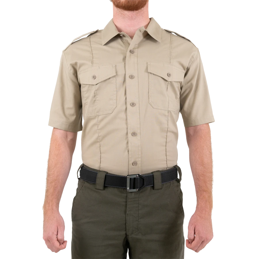 Men's V2 PRO DUTY™ Uniform Short Sleeve Shirt - Silver Tan