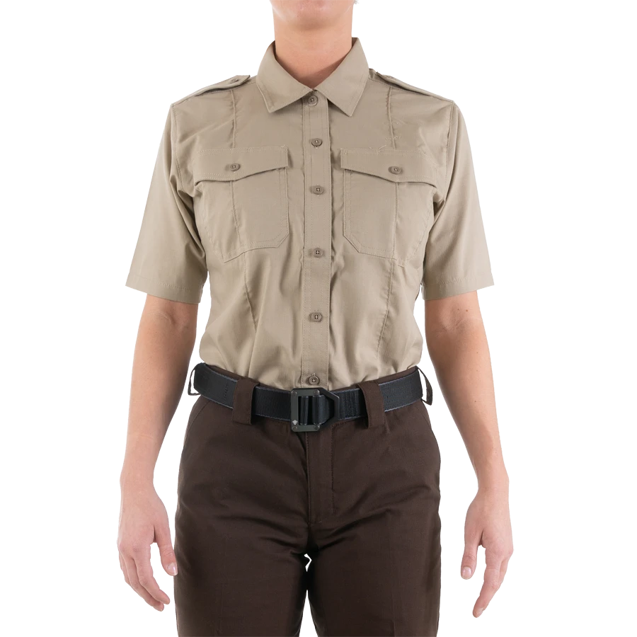 Women's V2 PRO DUTY™ Uniform Short Sleeve Shirt - Silver Tan