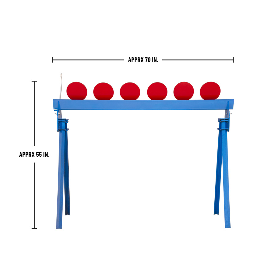 AR500 Plate Rack Reactive Steel Target - Painted w/Dimensions 