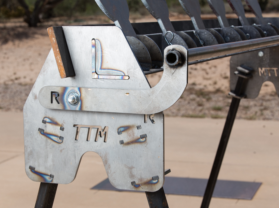 AR500 Plate Rack Reactive Steel Target - Back angle at range