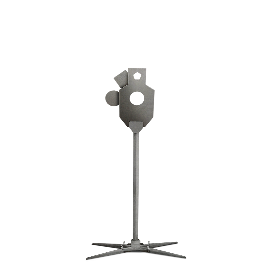 Snipers Paradise Reactive Steel Target with Stand - Open