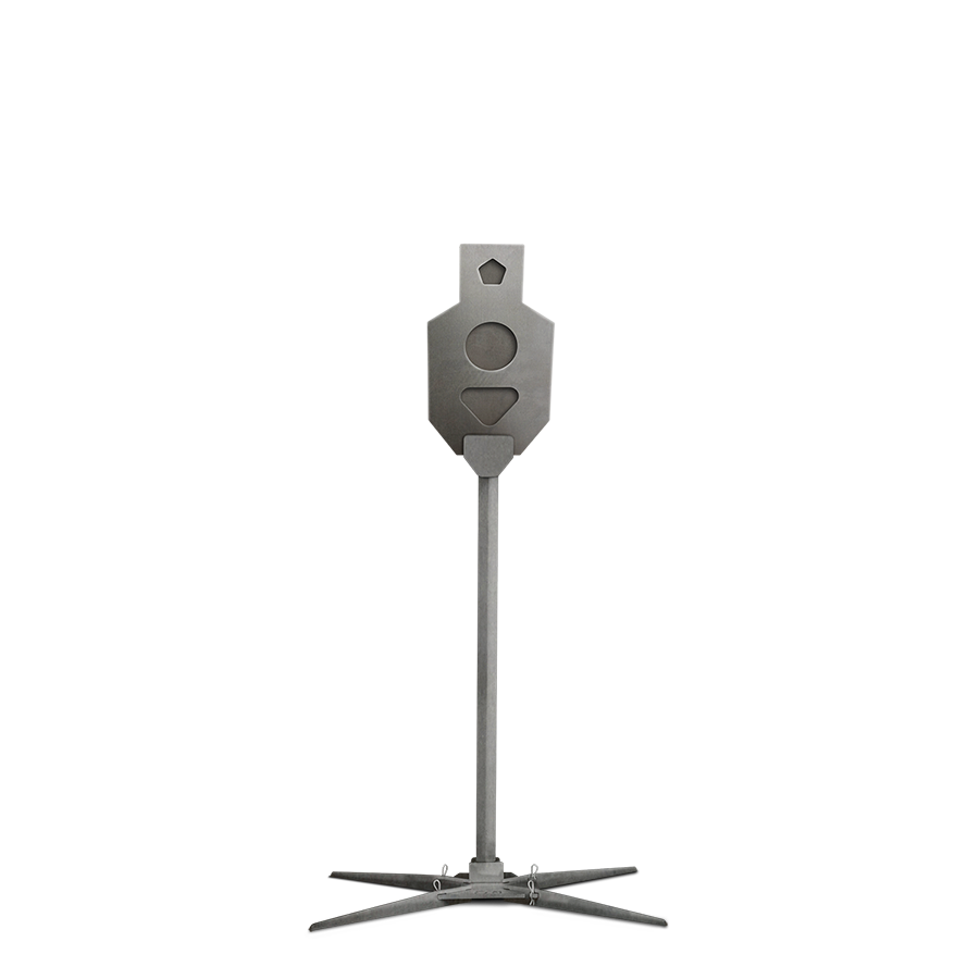 Triple Tap Reactive Steel Target with Stand - Closed