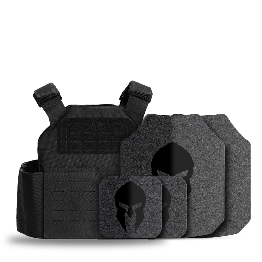 AR550 Spartan Shooters Body Armor Package - Black