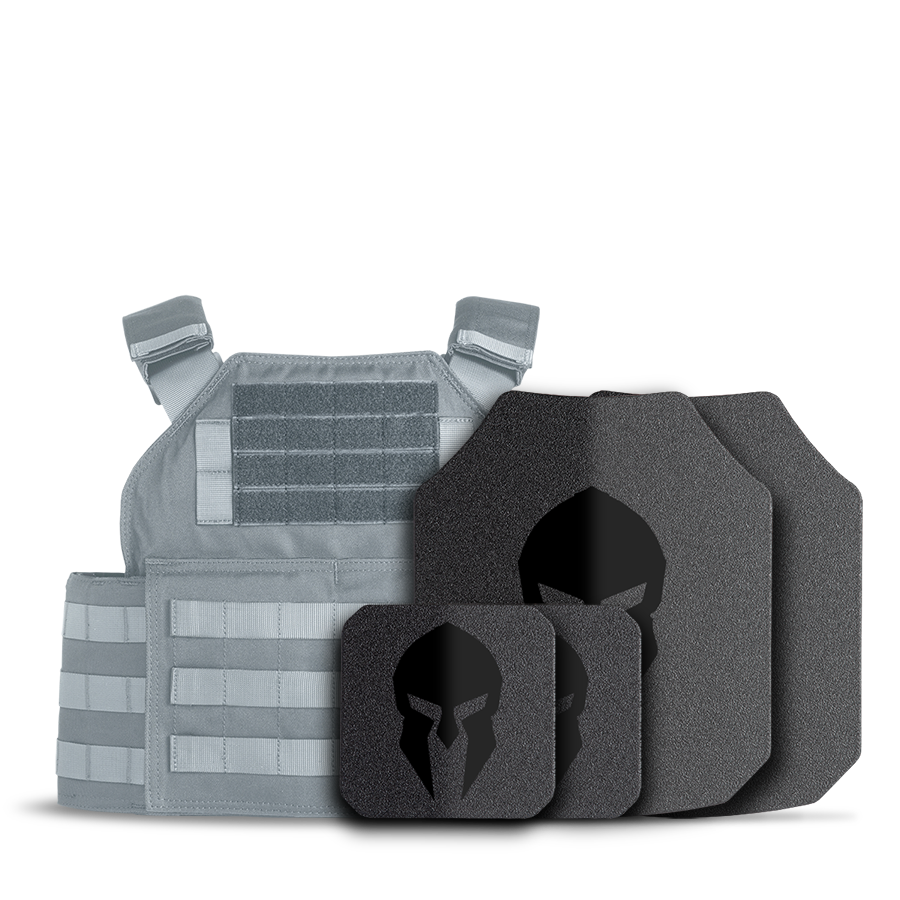 AR550 Spartan Shooters Body Armor Package - Grey