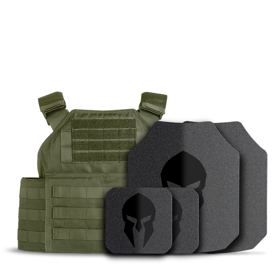 AR550 Spartan Shooters Body Armor Package - OD Green