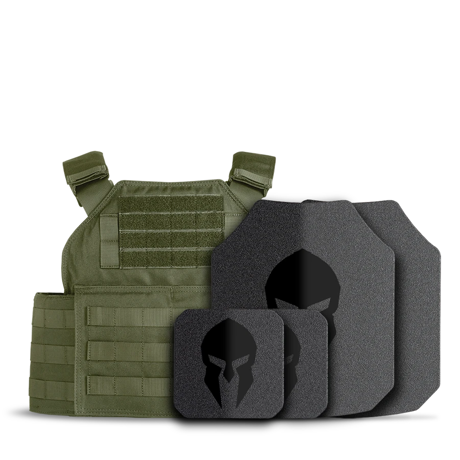 AR550 Spartan Shooters Body Armor Package - OD Green