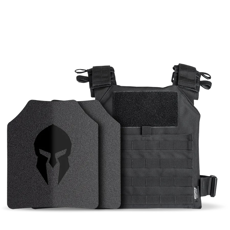 Spartan™ Omega™ AR500 Steel Body Armor and Hydra Plate Carrier Package - Black