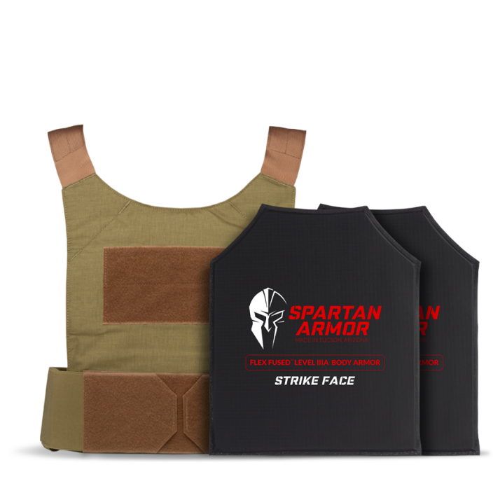 Flex Fused Core™ Soft Armor and Spartan DL Plate Carrier Package - Coyote Brown