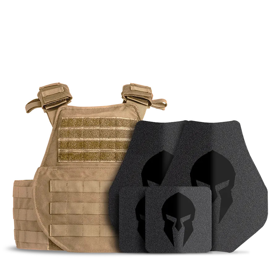Spartan™ Omega™ AR500 Sentinel High Mobility Body Armor Package - Coyote Brown