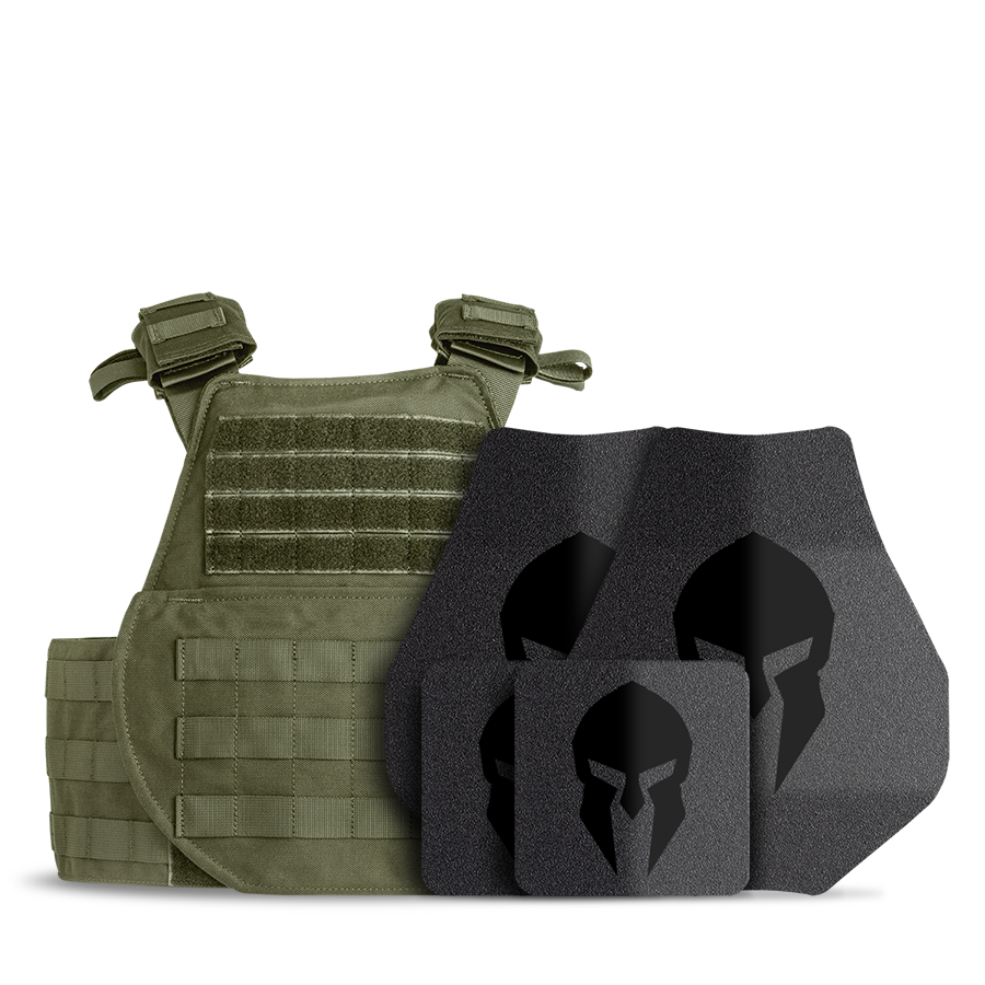 Spartan™ Omega™ AR500 Sentinel High Mobility Body Armor Package - OD Green