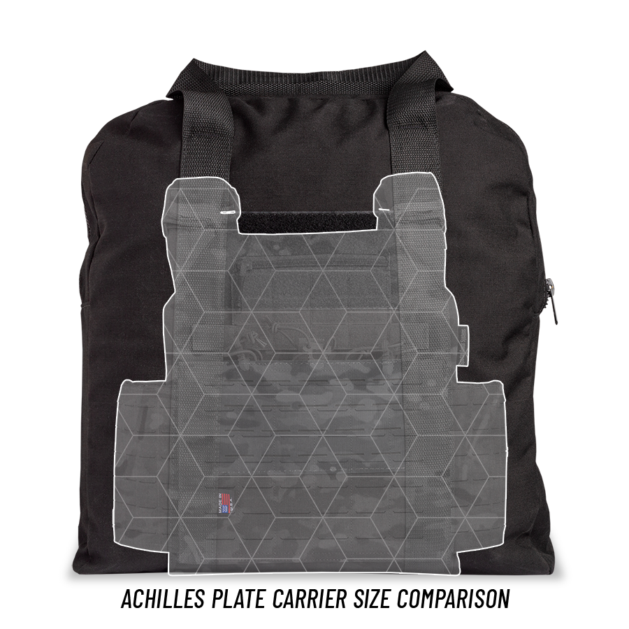 Plate Carrier Bag w/Achilles Plate Carrier Size Comparison