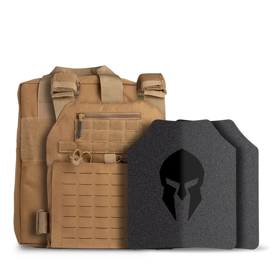 Spartan™ Omega™ AR500 Steel Body Armor Tactical Response Kit - Coyote Brown