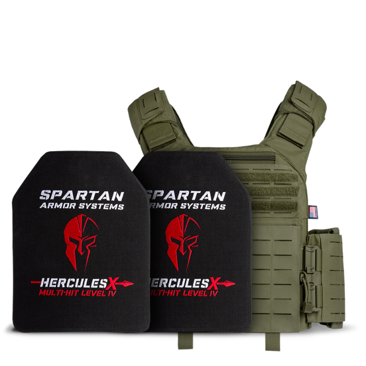 Leonidas Legend with Hercules Xtreme Level IV Body Armor Package - OD Green