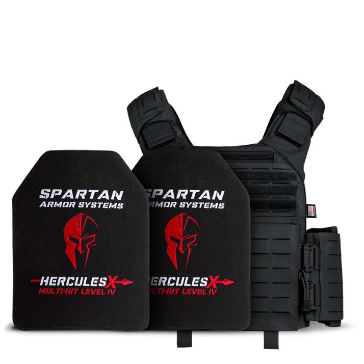 Leonidas Legend with Hercules Xtreme Level IV Body Armor Package - Black