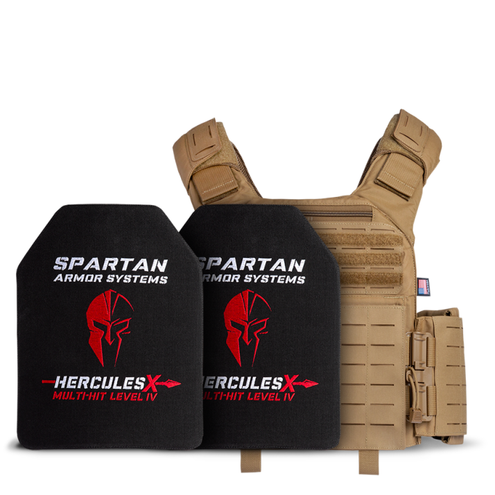 Leonidas Legend with Hercules Xtreme Level IV Body Armor Package - Coyote Brown