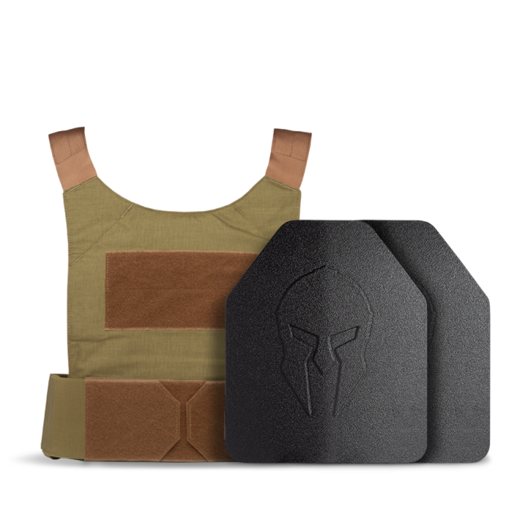 Lightweight Armis Hard Body Armor and Spartan DL Concealment Package - Coyote Brown