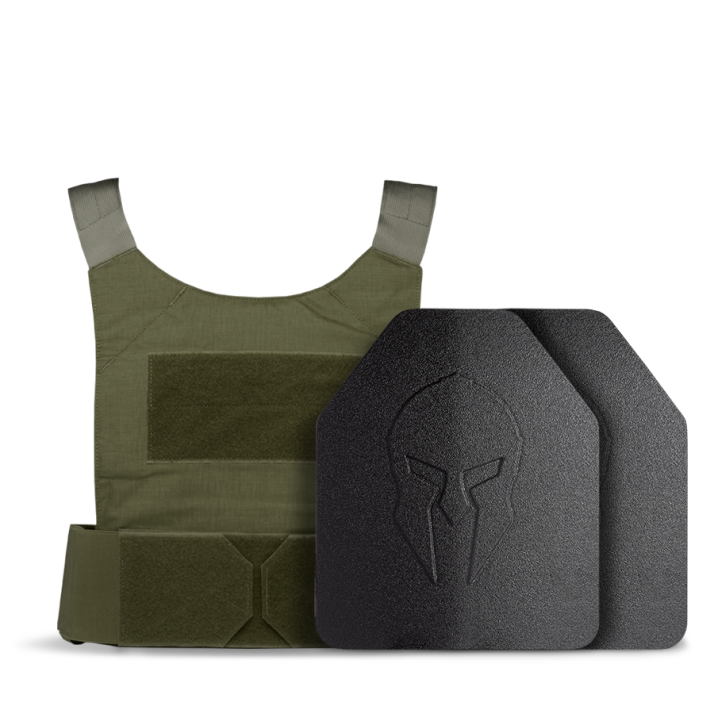 Lightweight Armis Hard Body Armor and Spartan DL Concealment Package - OD Green