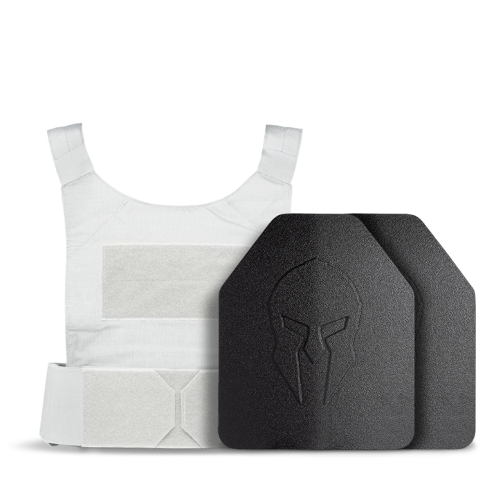 Lightweight Armis Hard Body Armor and Spartan DL Concealment Package - White