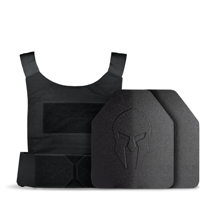 Lightweight Armis Hard Body Armor and Spartan DL Concealment Package - Black