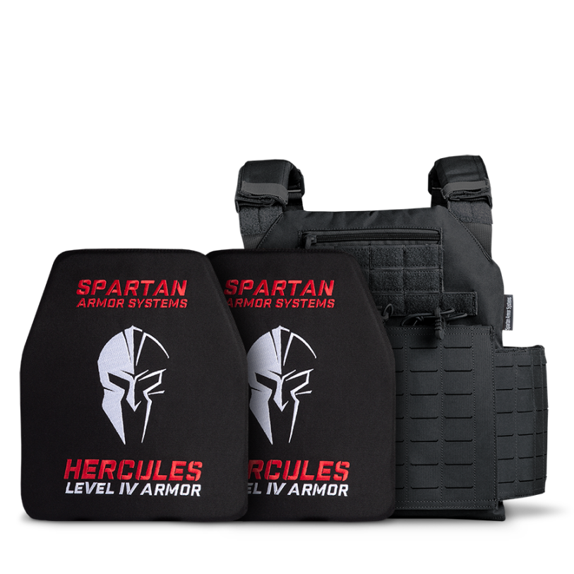 Hercules Level IV and Achilles Plate Carrier Body Armor Package - Black