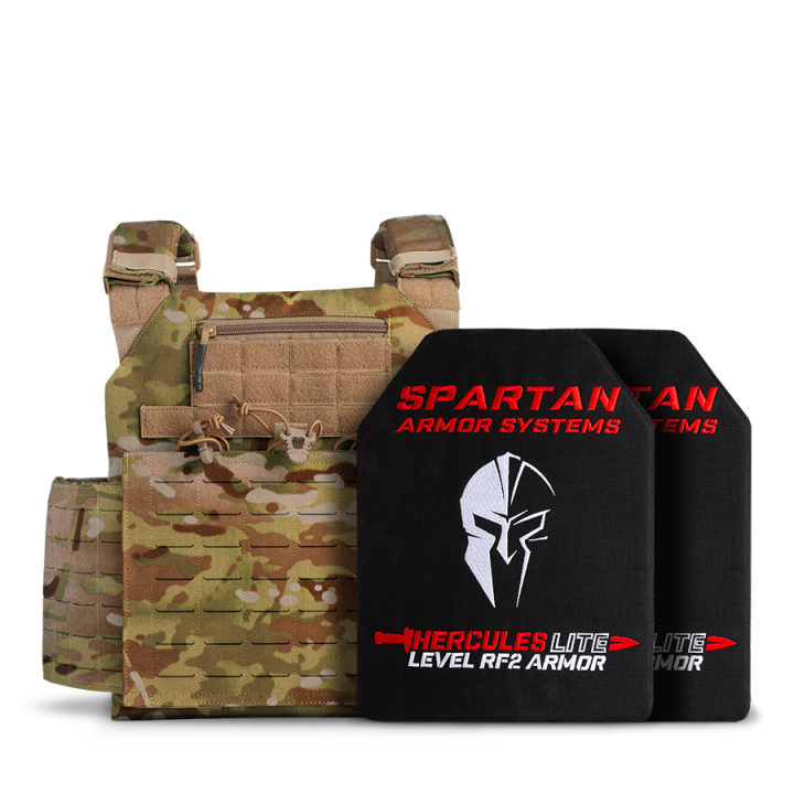 Hercules Lite RF2/III+ Ceramic Body Armor and Achilles Plate Carrier Package - MultiCam®