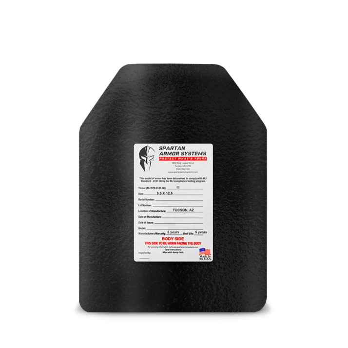 Elaphros Gen 2 Lightweight Composite Body Armor - Medium ESAPI 9.5" x 12.5" (Back)