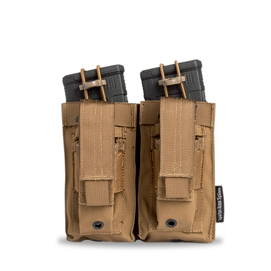 Spartan Double Kangaroo Mag Pouch - Coyote Brown